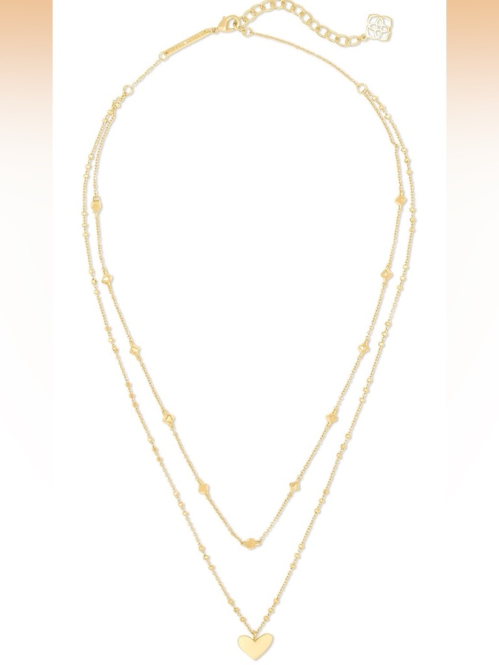 HOST PICK 💛 Kendra Scott Ari Gold Heart Multistrand Necklace 💛 - Picture 2 of 5